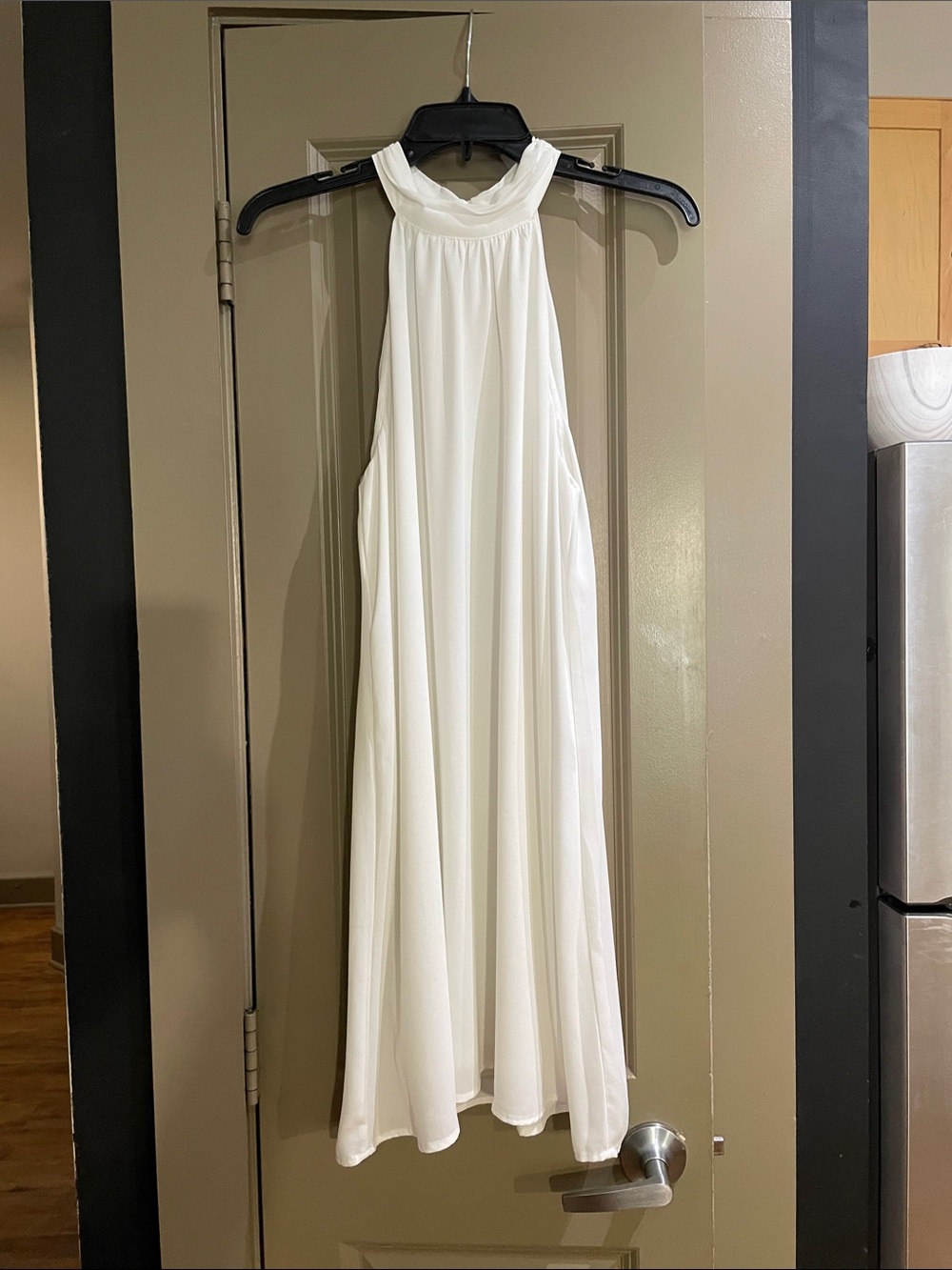 Lush White Strapless Halter Maxi Dress